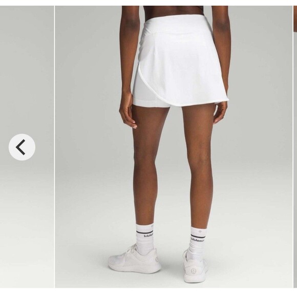 Lululemon Tennis Skort Women 0 White Asymmetrical Layered High Rise Active Skirt - Picture 3 of 15